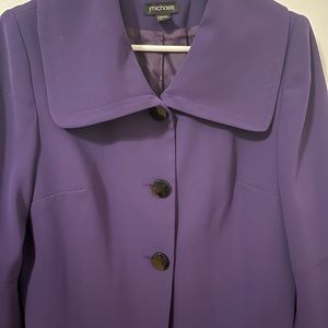 3/$20.  Purple blazer with Peter Pan collar and large Black Buttons